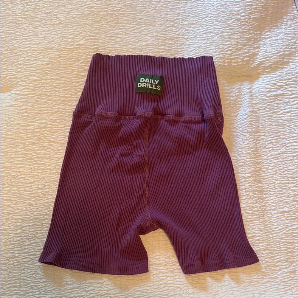 Daily Drills Purple Ribbed Shorts